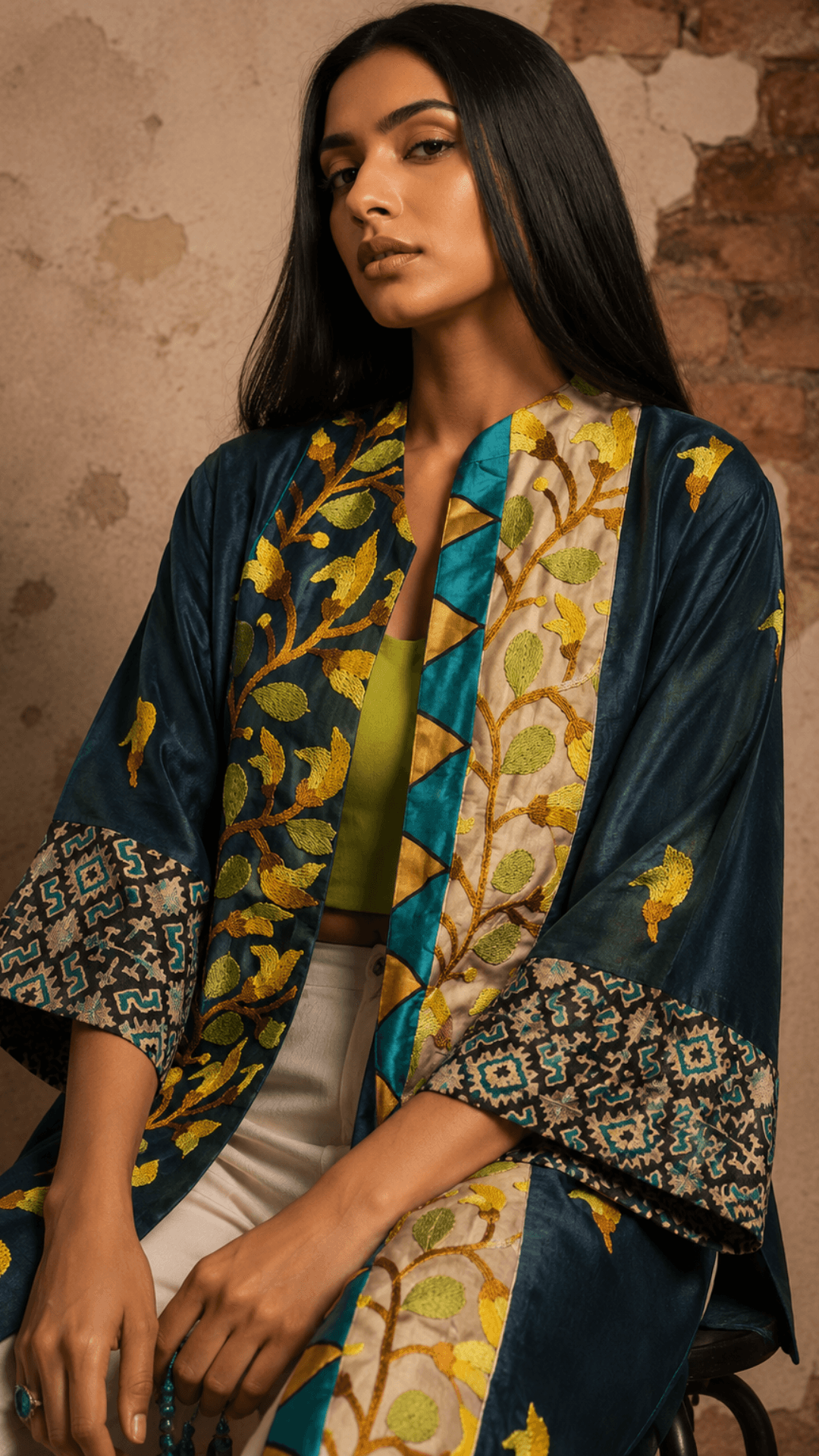 Kantha Embroidered Jacket – Gulon Ki Raat