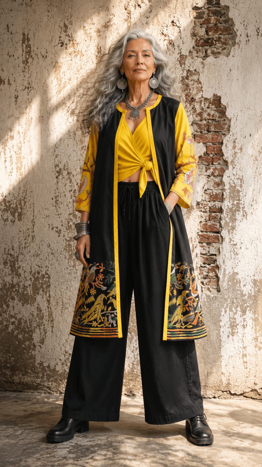 Kantha Embroidered Jacket - Sutr Samriddhi