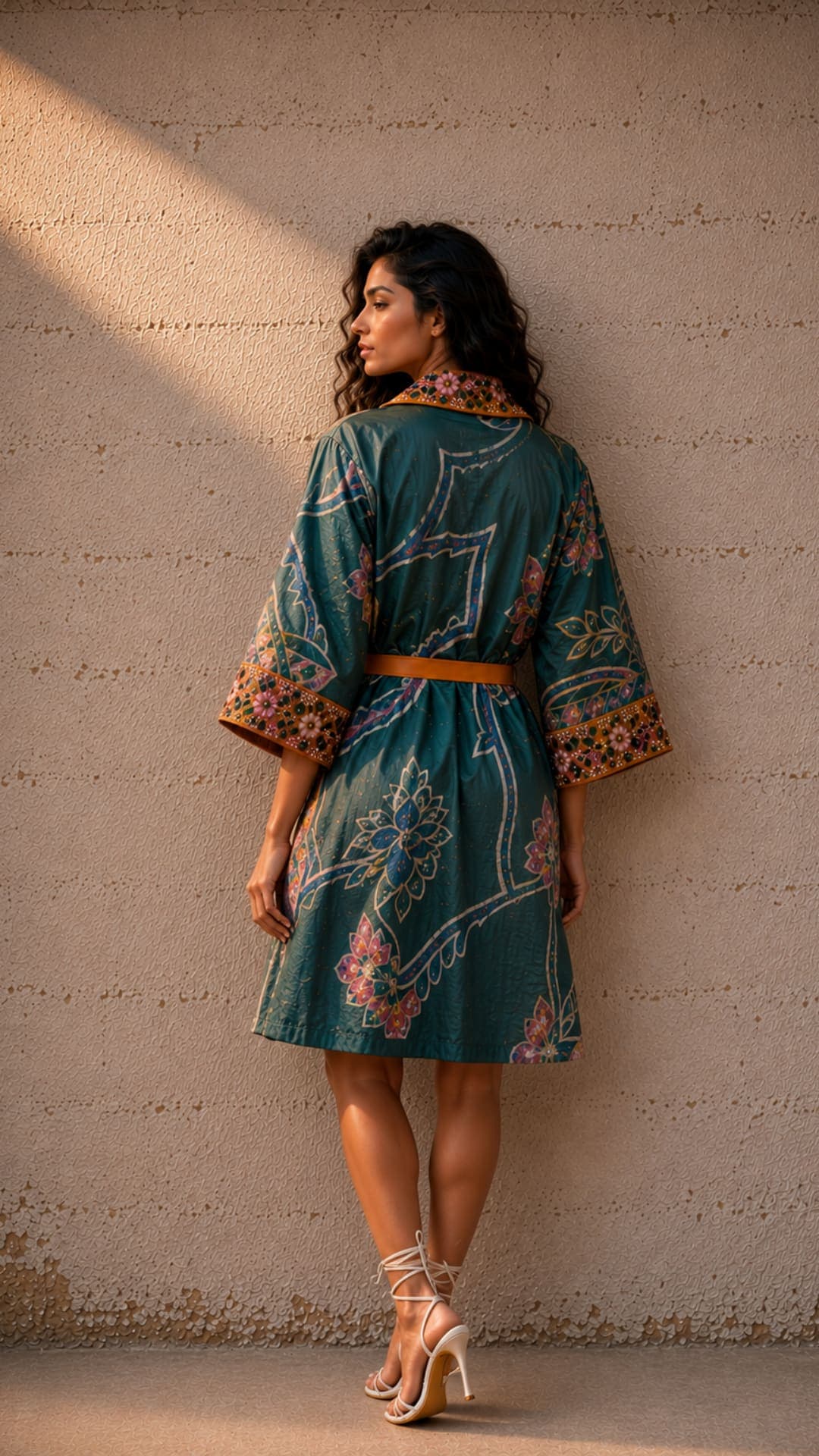 Kantha Embroidered Jacket - Aabha Aangan