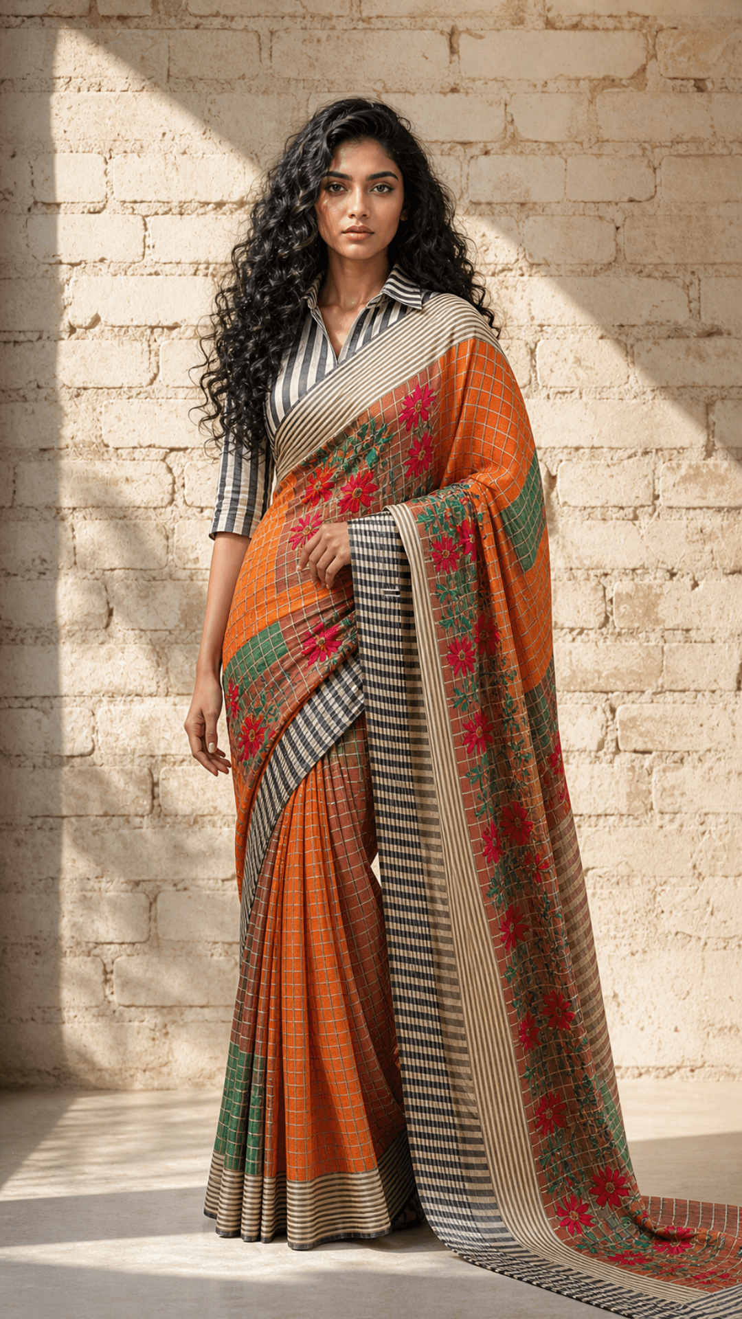 Kantha Embroidery Saree – Chup Chaaya – Barish Ki Kahani