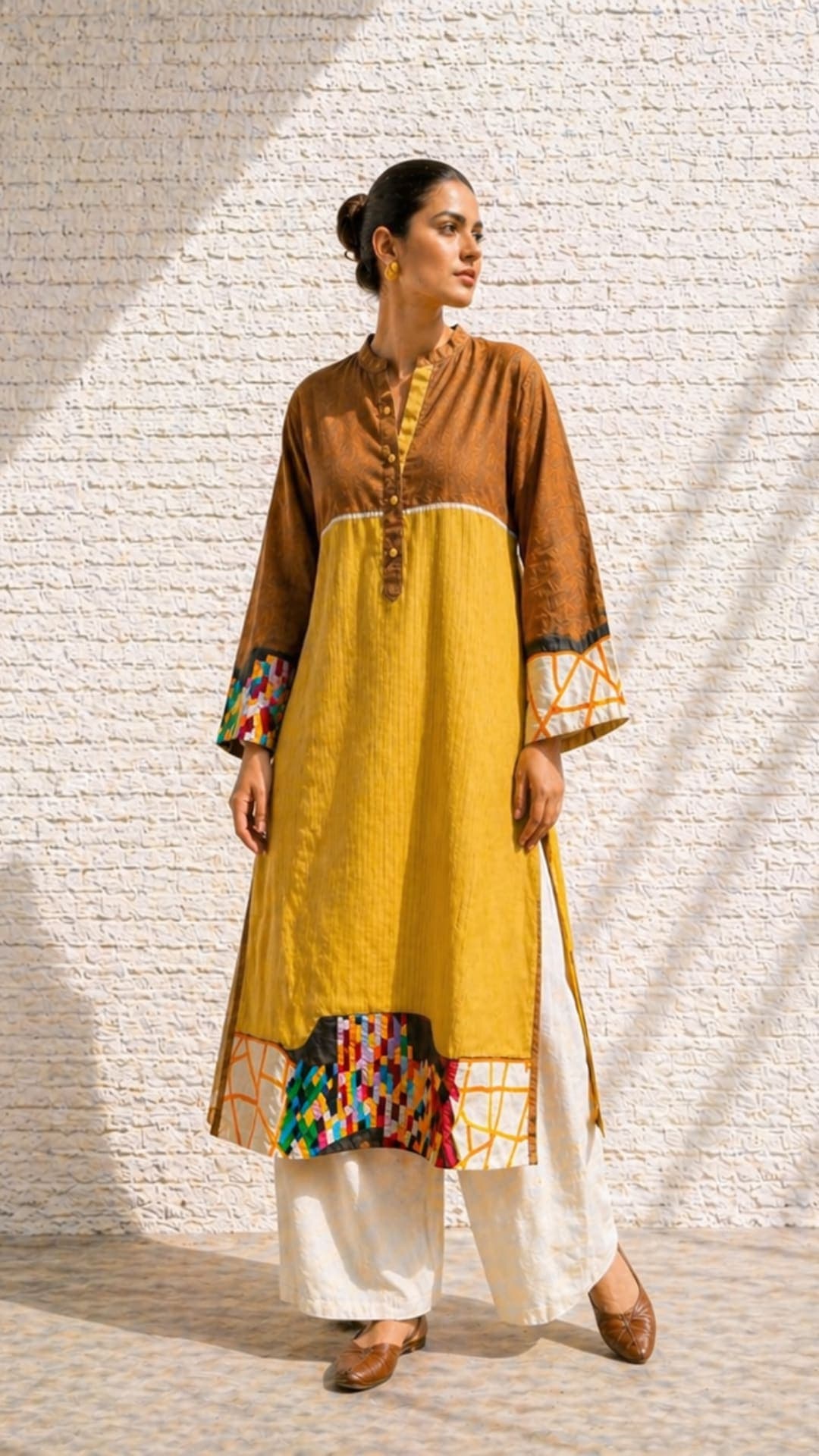 Long Kurta – Afro Kantha Fusion