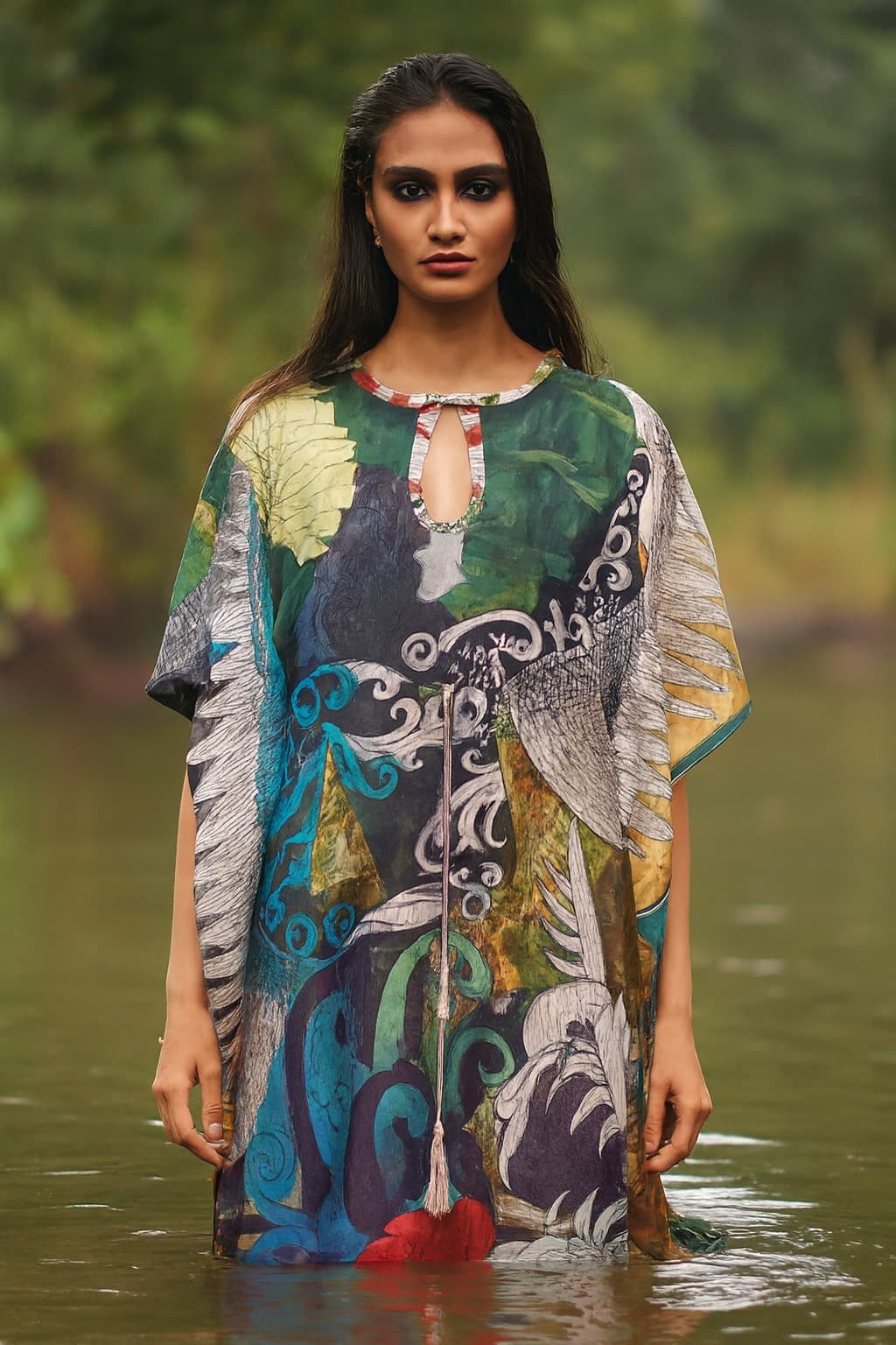 Silk Kaftan for Women – Celestial Grace (Adbhuteshwari)