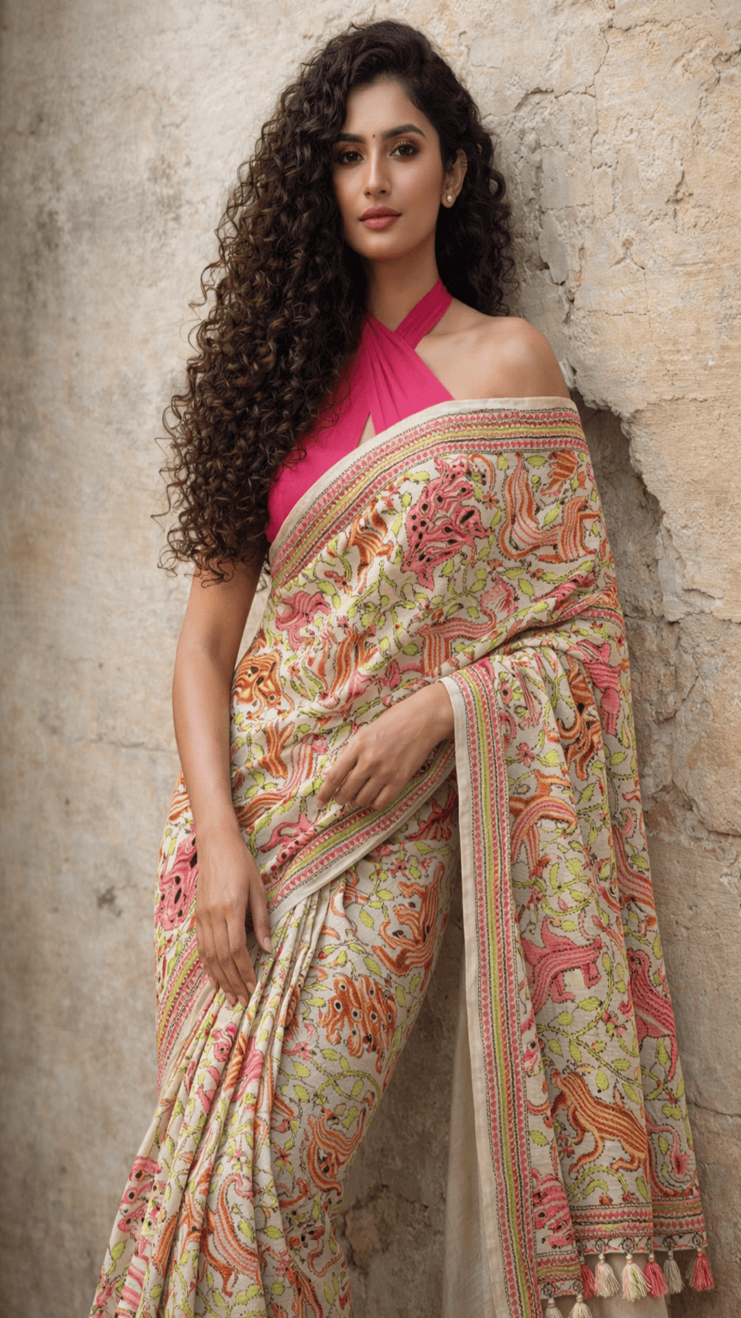 Wild Reverie – Kantha Embroidered Saree
